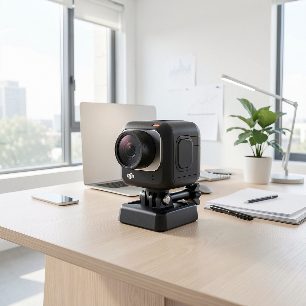 DJI Osmo Action 4 aksiyon kamerası, magnetik bağlantı sistemi