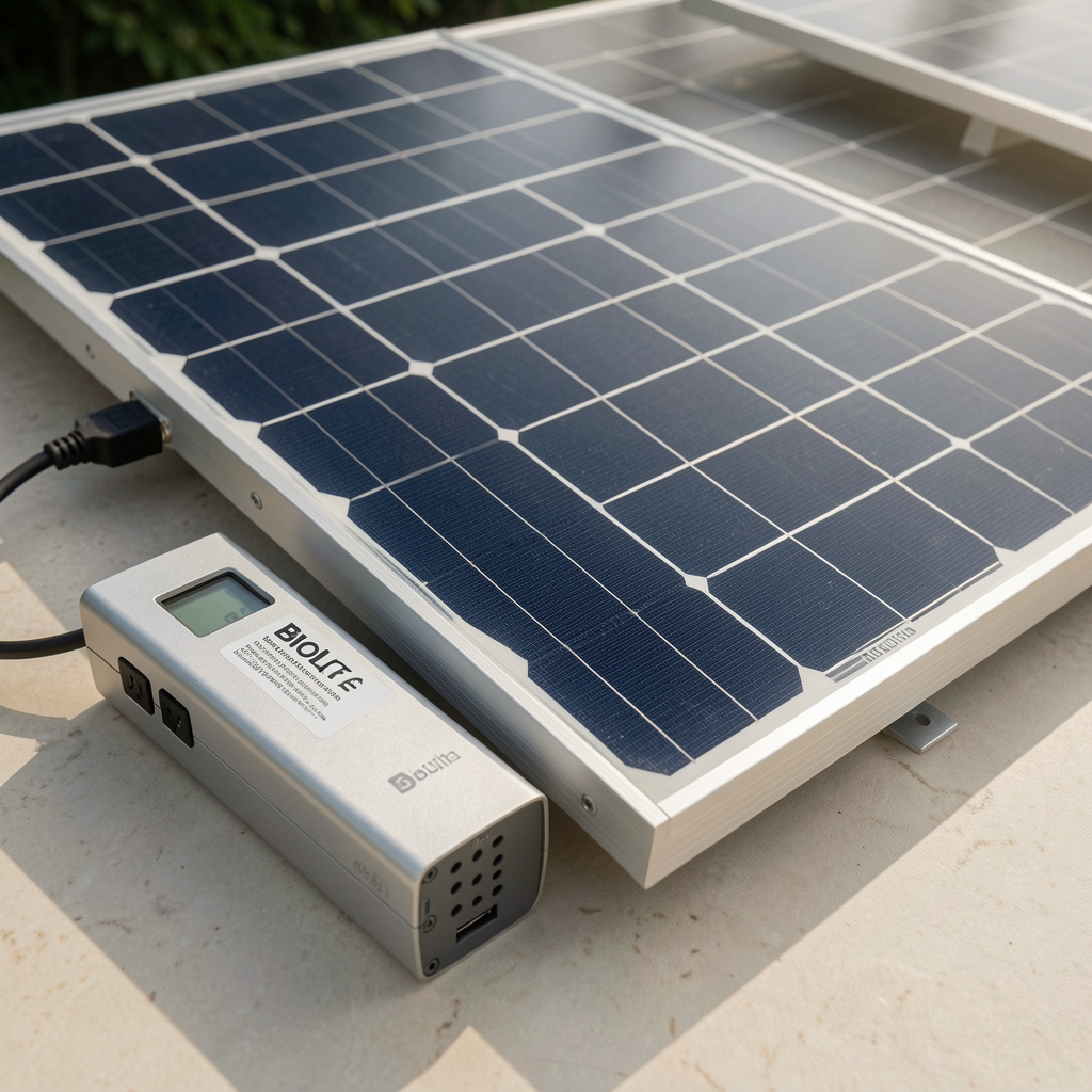BioLite SolarPanel 10+ güneş paneli, entegre güç bankası ve konum sensörlü